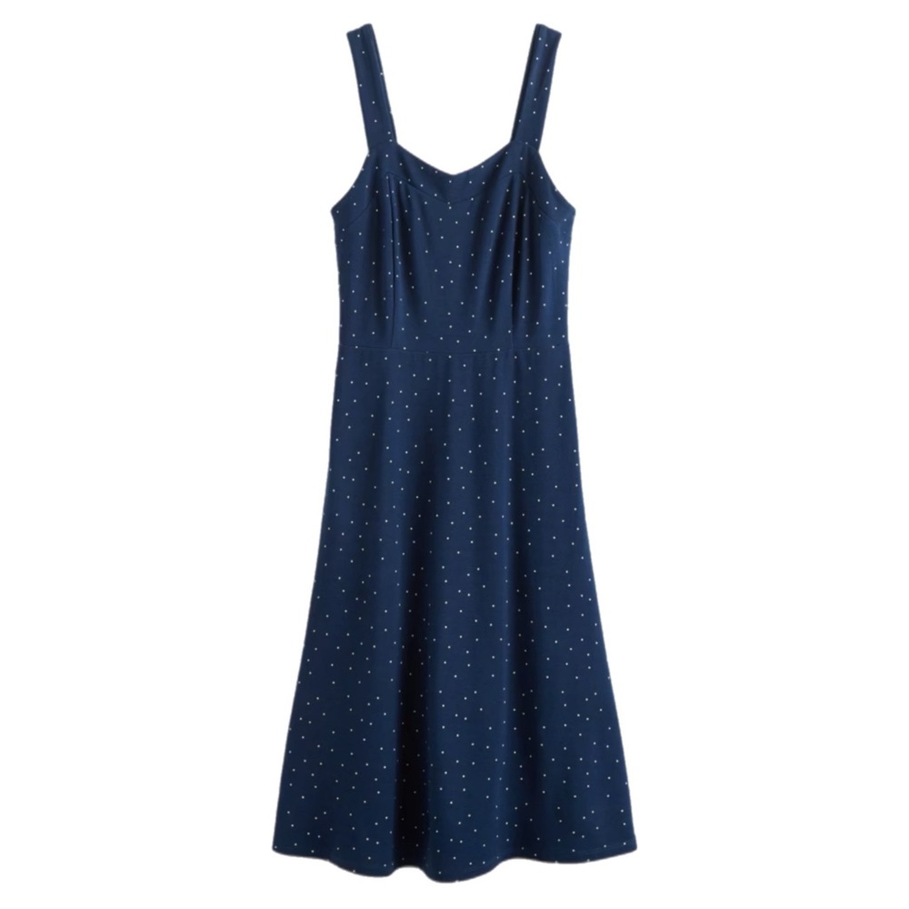 41 Hawthorn • Brielle Sleeveless Polka Dot Dress • Navy • Large